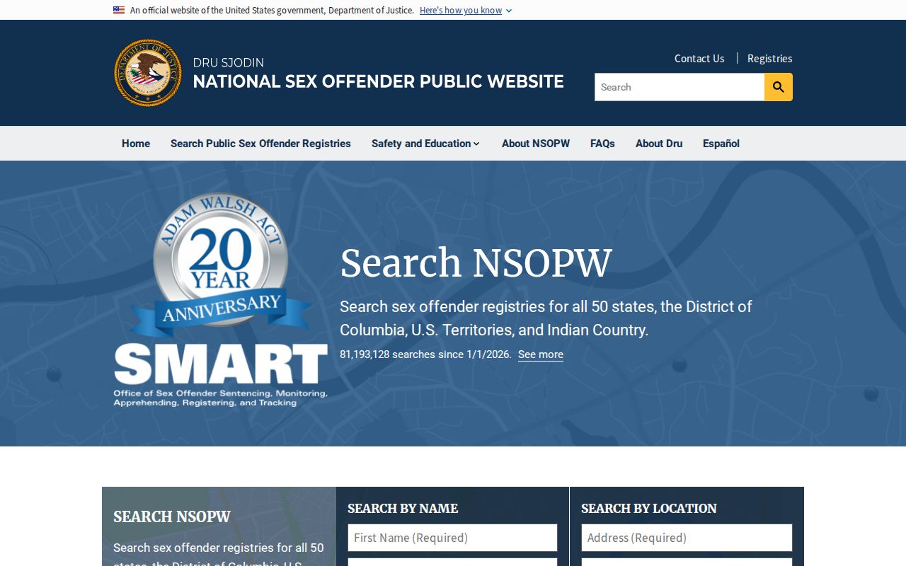 National sex offender registry search supplement for Stephens County